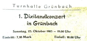 Plakat Dixieland aus dem Jahr 1983 Plakat Dixieland aus dem Jahr 1983